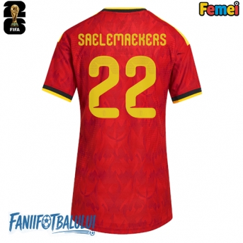 Belgia Alexis Saelemaekers #22 Echipament de Fotbal Replică Mondial 2026 Femei Acasa